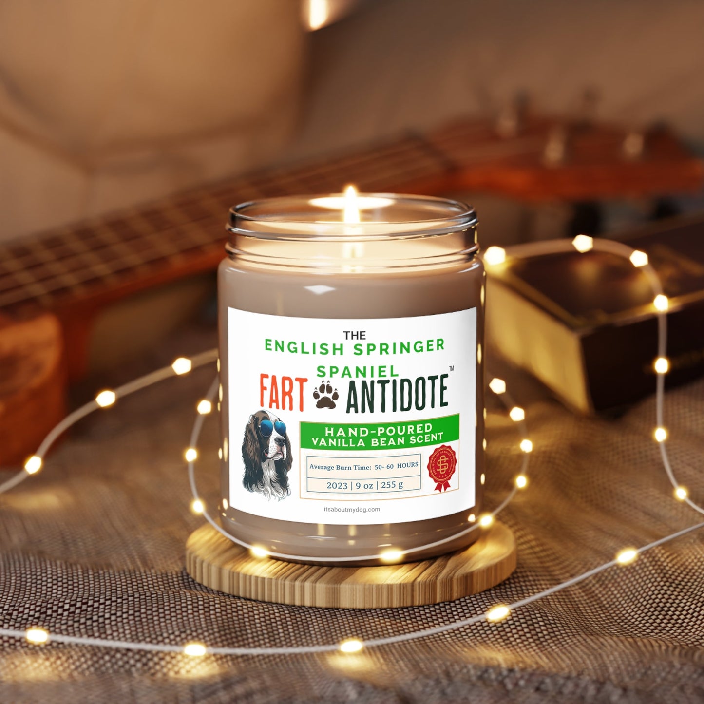 English Springer Spaniel-Scented Candles, 9oz27.99-(FREE Delivery) Shop now at itsaboutmydog.com, Assembled in the USA, Assembled in USA, Bio, Decor, Eco-friendly, Home & Living, Home Decor, Made in the USA, Made in USA, Seasonal Picks