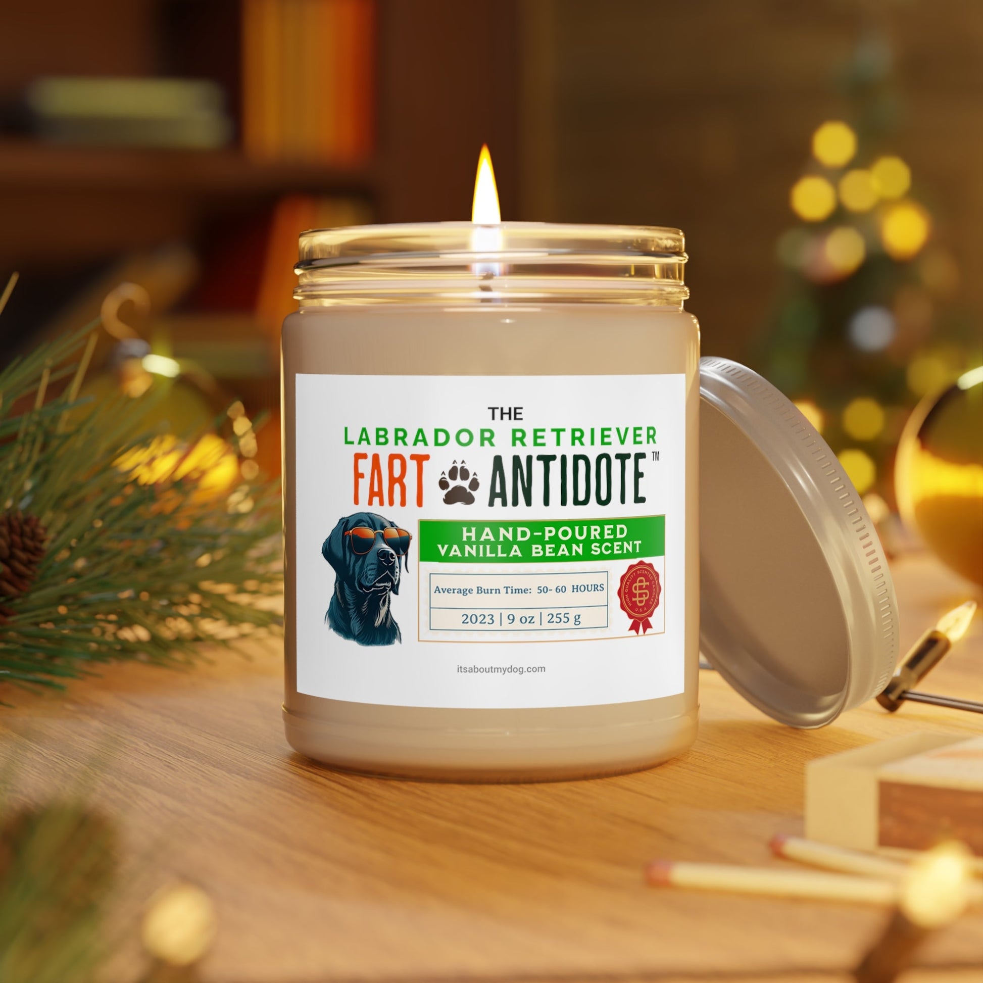 Labrador Retriever-Vanilla Bean,Scented Candles, 9oz27.99-(FREE Delivery) Shop now at itsaboutmydog.com, Assembled in the USA, Assembled in USA, Bio, Decor, Eco-friendly, Home & Living, Home Decor, Made in the USA, Made in USA, Seasonal Picks