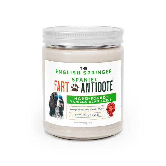 English Springer Spaniel-Scented Candles, 9oz27.99-(FREE Delivery) Shop now at itsaboutmydog.com, Assembled in the USA, Assembled in USA, Bio, Decor, Eco-friendly, Home & Living, Home Decor, Made in the USA, Made in USA, Seasonal Picks