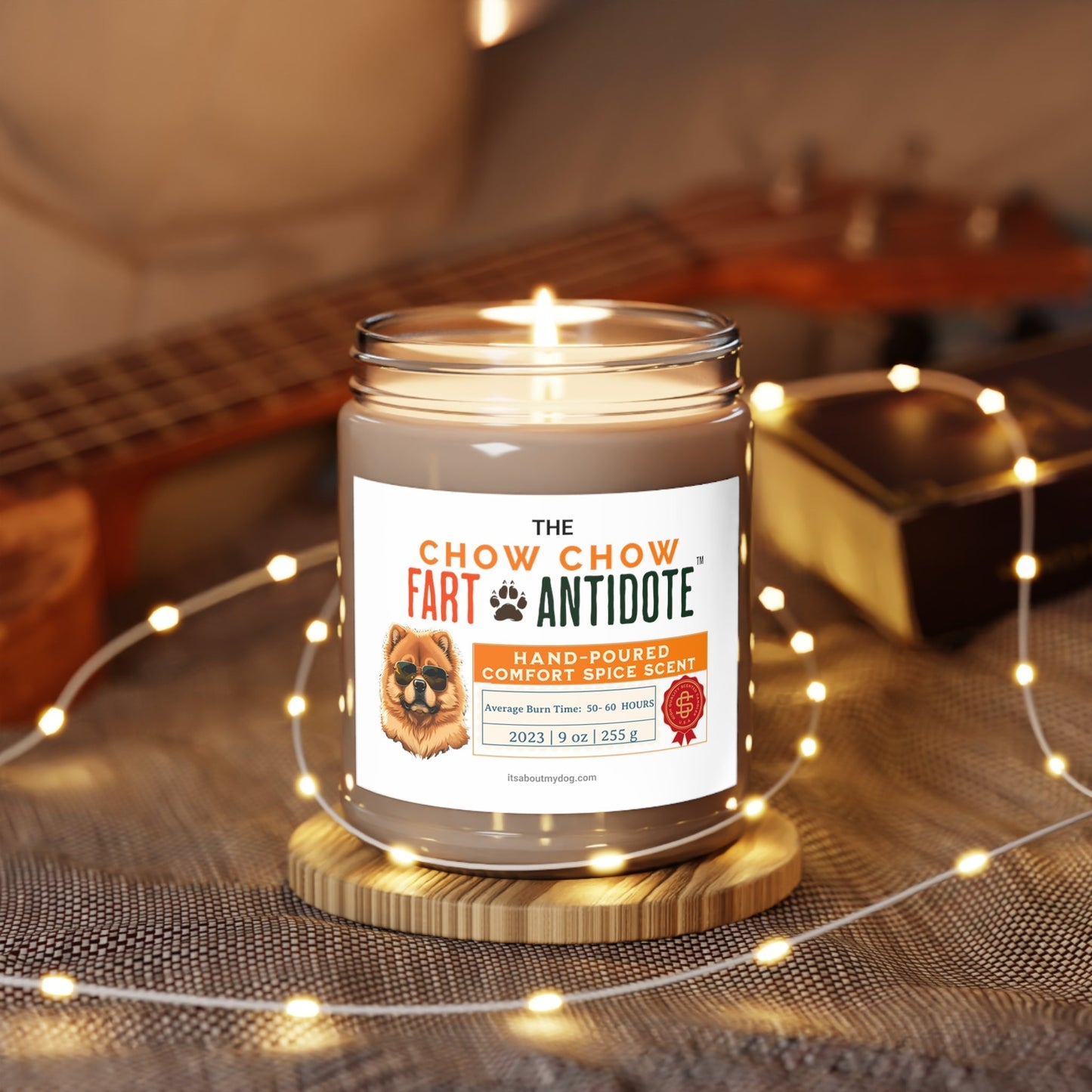 Chow Chow Dog Fart Antidote-9oz Scented Candle, Chow Chow Gifts27.99-(FREE Delivery) Shop now at itsaboutmydog.com, chow chow for sale, chow chow gifts, dog fart candle, light me when the dog farts candle, sorry my dog farted candle