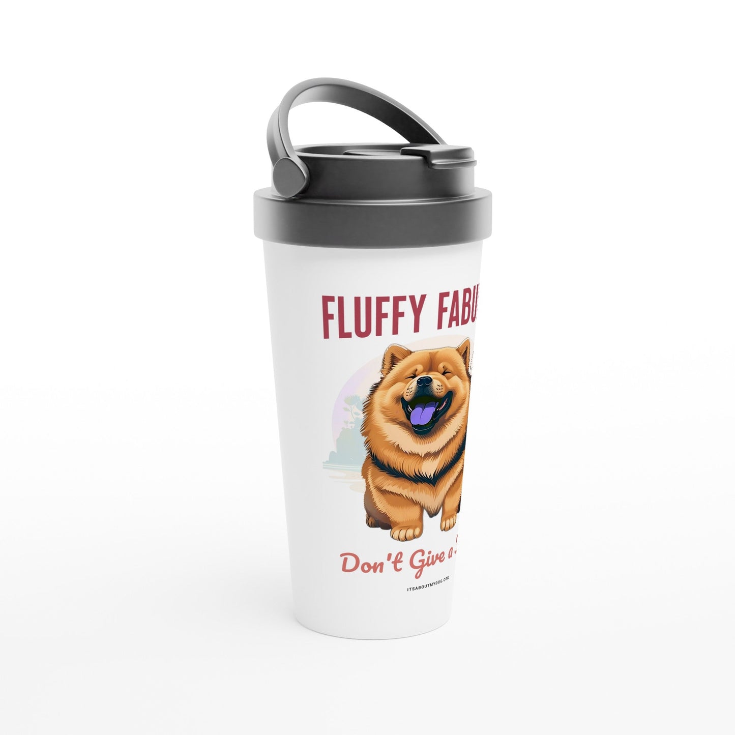 Chow Chow-15oz Stainless Steel Tumbler/Travel Mug29.99-(FREE Delivery) Shop now at itsaboutmydog.com, Chow Chow Dog Art, chow chow dog gifts, chow chow for sale, serengeti dog tumbler, Travel Mug, Travel mug for daddy, tumbler for couple