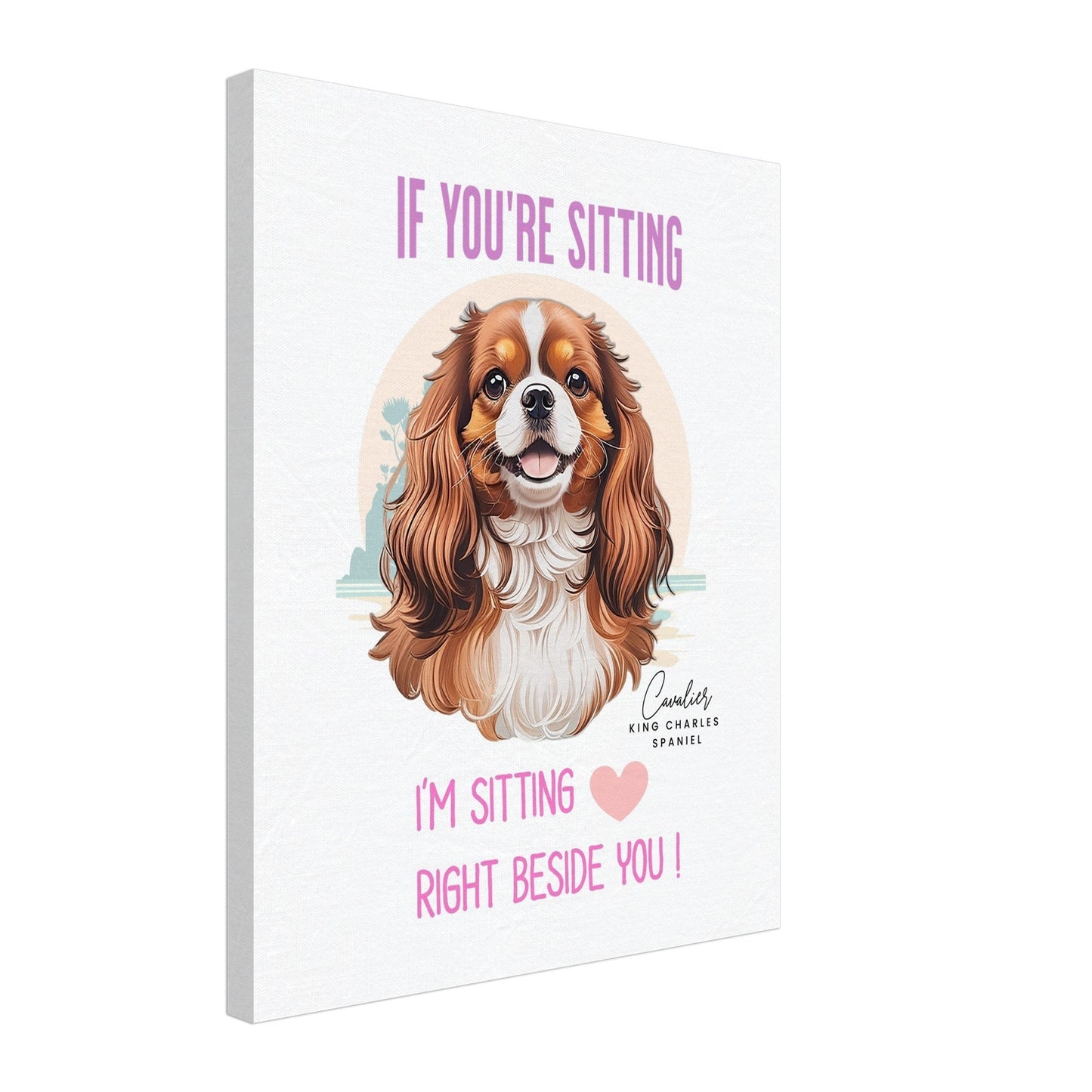 Cavalier King Charles Spaniel Canvas, Charles Spaniel Art59.99-(FREE Delivery) Shop now at itsaboutmydog.com, Cavalier King Charles Spaniel, Charles Spaniel, charles spaniel art, Charles Spaniel Dog, Charles Spaniel Draw, dog canvas, King Charles Spaniel