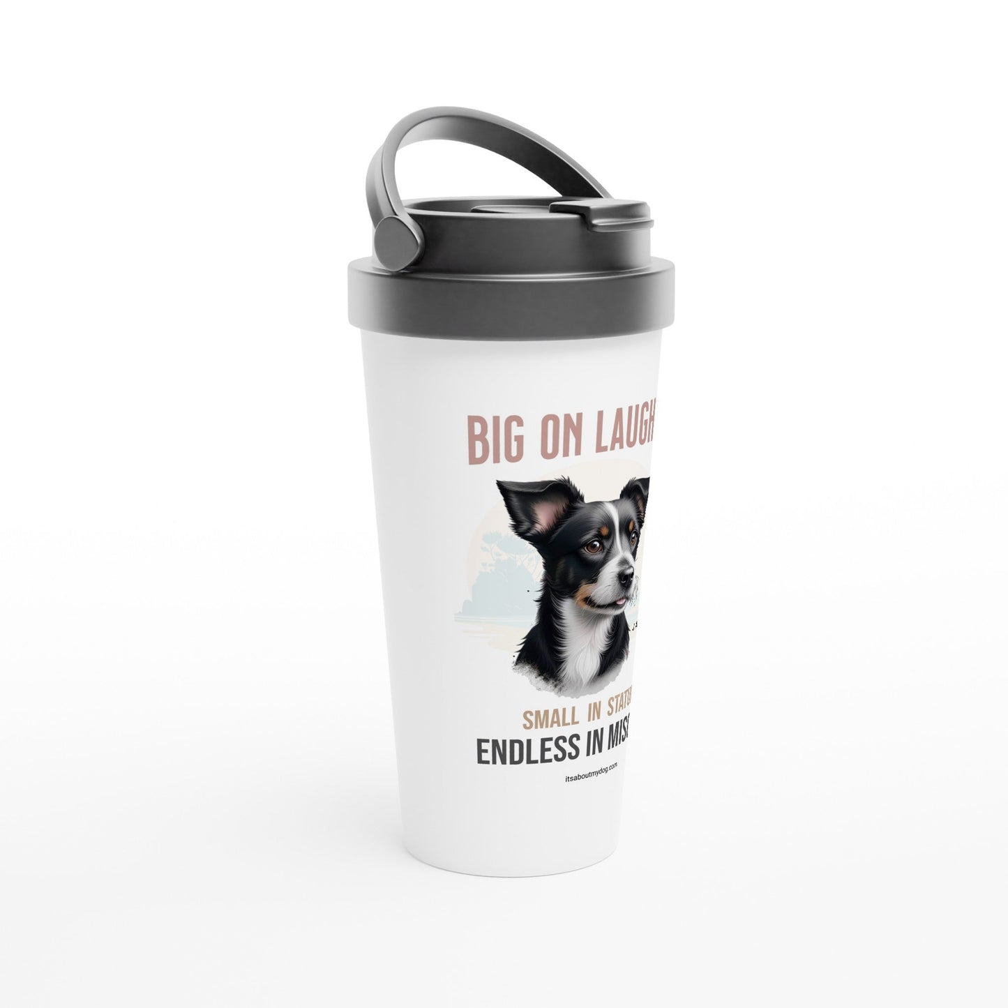 Black Jack Russell Terrier-15oz Stainless Steel Tumbler/Travel Mug29.99-(FREE Delivery) Shop now at itsaboutmydog.com, black jack russell, Black Jack Russell Terrier, dog mug, dog mum mug, dogs on mugs, jack russell gifts, jack russell gifts uk, jack russell puppies for sale under $300, Jack russell terrier gifts