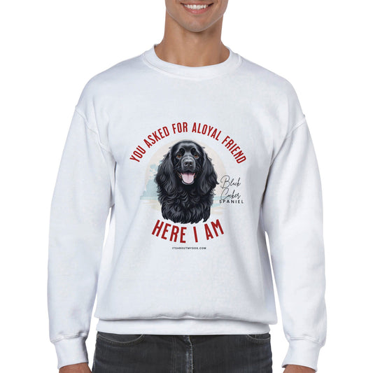 Black Cocker Spaniel Dog Mom Sweatshirt, Dog Dad Sweatshirt39.99-(FREE Delivery) Shop now at itsaboutmydog.com, black cocker spaniel, dog dad sweatshirt, dog mom sweatshirt