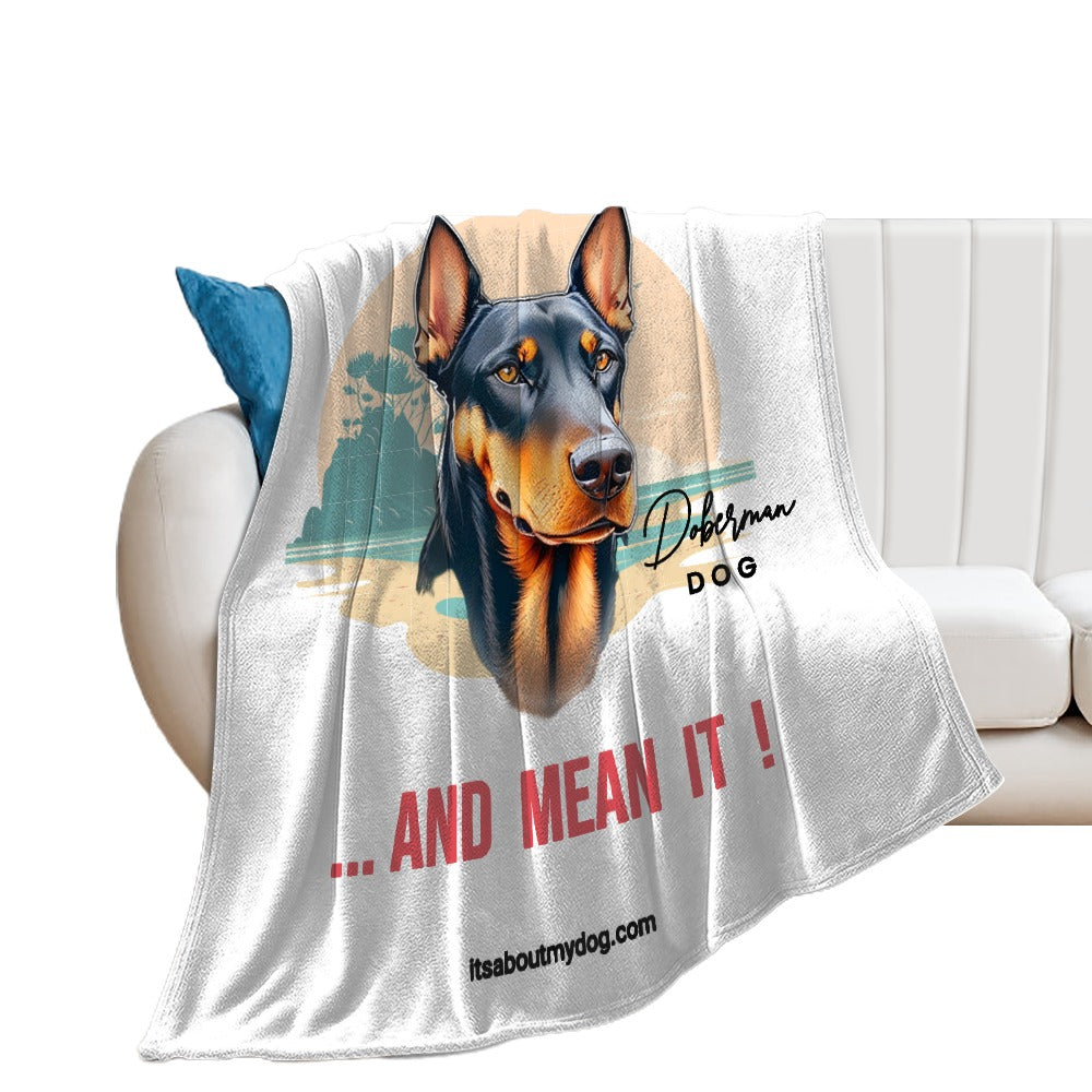 Doberman - Fleece Throw Blanket39.99-(FREE Delivery) Shop now at itsaboutmydog.com, black throw blanket, christmas fleece blankets, cream throw blanket, dog birthday gifts, dog memory gifts, dog mum gifts, Fall throw blanket, father's day gifts from dog, fleece blanket, funny throw blanket, gifts for dog walkers, sofa throws, throw, throw blanket, wearable blanket  throws