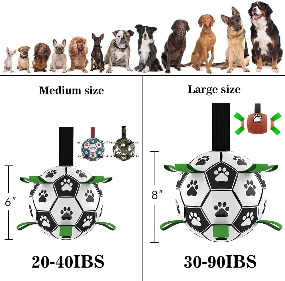 Dog Enrichment Toys- Football for a Dog18.99-(FREE Delivery) Shop now at itsaboutmydog.com, dog ball on rope, dog football, dog soccer ball, dogs football, football dog toy, football for a dog, footballs for dogs