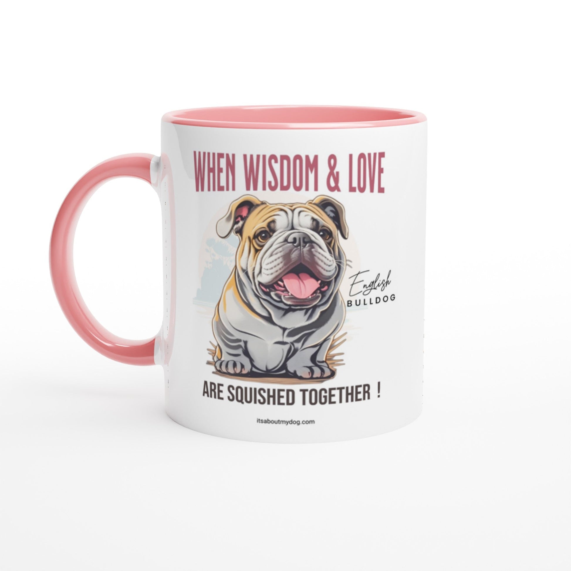 English Bulldog-11oz Ceramic Dog Mug17.99-(FREE Delivery) Shop now at itsaboutmydog.com, dog mug, dog mugs uk, English Bulldog Dad, English Bulldog gift, english bulldog pups