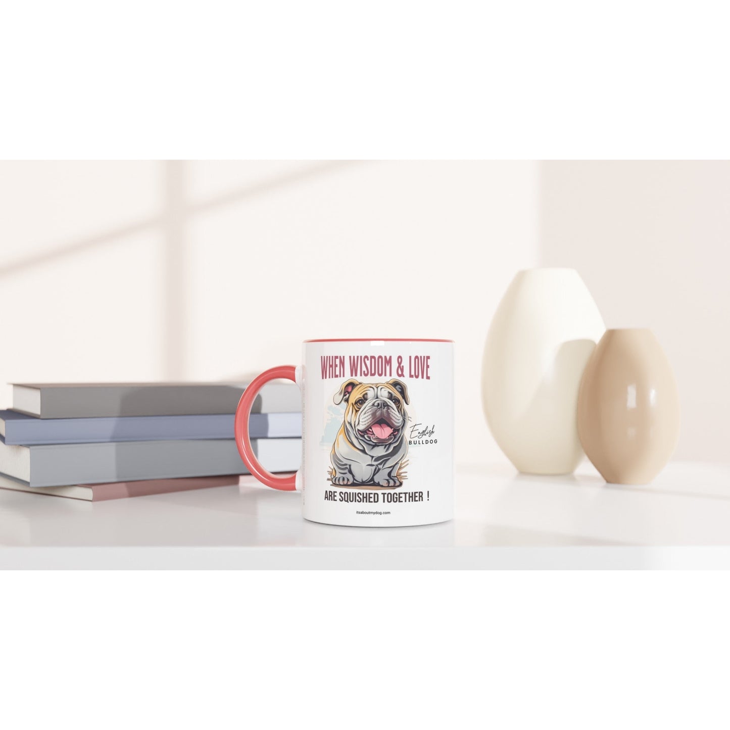 English Bulldog-11oz Ceramic Dog Mug17.99-(FREE Delivery) Shop now at itsaboutmydog.com, dog mug, dog mugs uk, English Bulldog Dad, English Bulldog gift, english bulldog pups
