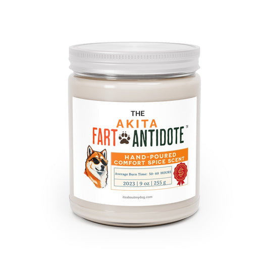 Akita- Dog Fart Antidote- 9oz Scented Candle, dog fart candle, personalized dog gift