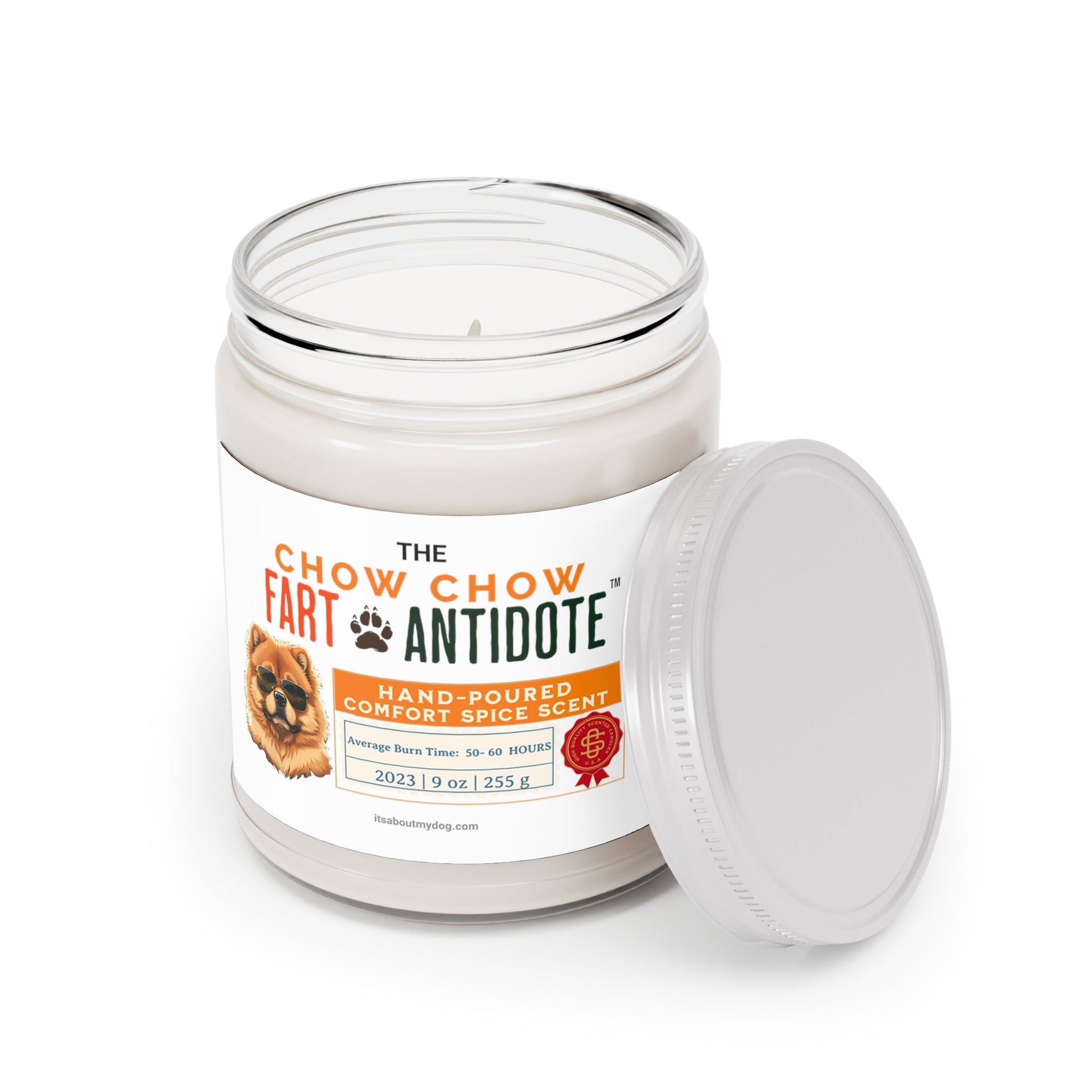 Chow Chow Dog Fart Antidote-9oz Scented Candle, Chow Chow Gifts27.99-(FREE Delivery) Shop now at itsaboutmydog.com, chow chow for sale, chow chow gifts, dog fart candle, light me when the dog farts candle, sorry my dog farted candle
