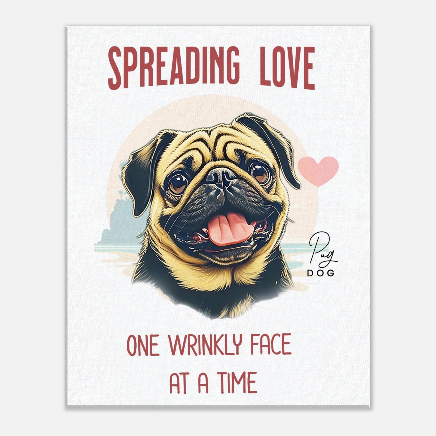 pug poster wall art, pug poster wall art59.99-(FREE Delivery) Shop now at itsaboutmydog.com, dog canvas, pug, pug canvas wall art, Pug love gift, pug memorial gift and pug dad gift, pug mom gift, pug mom gifts, Pug Mom Shirt, Pug Mom Tote Bag, pug parent gift, pug poster wall art, Pug Sympathy Gift, Puggle Gift