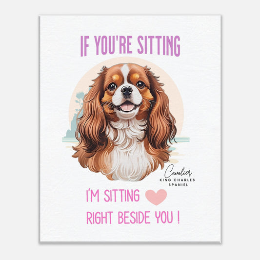 Cavalier King Charles Spaniel Canvas, Charles Spaniel Art59.99-(FREE Delivery) Shop now at itsaboutmydog.com, Cavalier King Charles Spaniel, Charles Spaniel, charles spaniel art, Charles Spaniel Dog, Charles Spaniel Draw, dog canvas, King Charles Spaniel