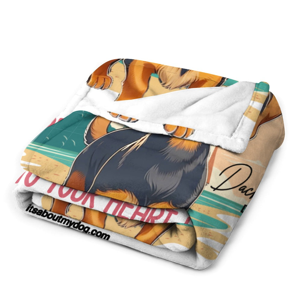 Dachshund gifts, Sausage Dog Gift-Super Soft Flannel Throw Blanket34.99-(FREE Delivery) Shop now at itsaboutmydog.com, dachshund gifts, funny sausage dog gifts, sausage dog gifts for her, sausage dog gifts for him, unusual dachshund gifts