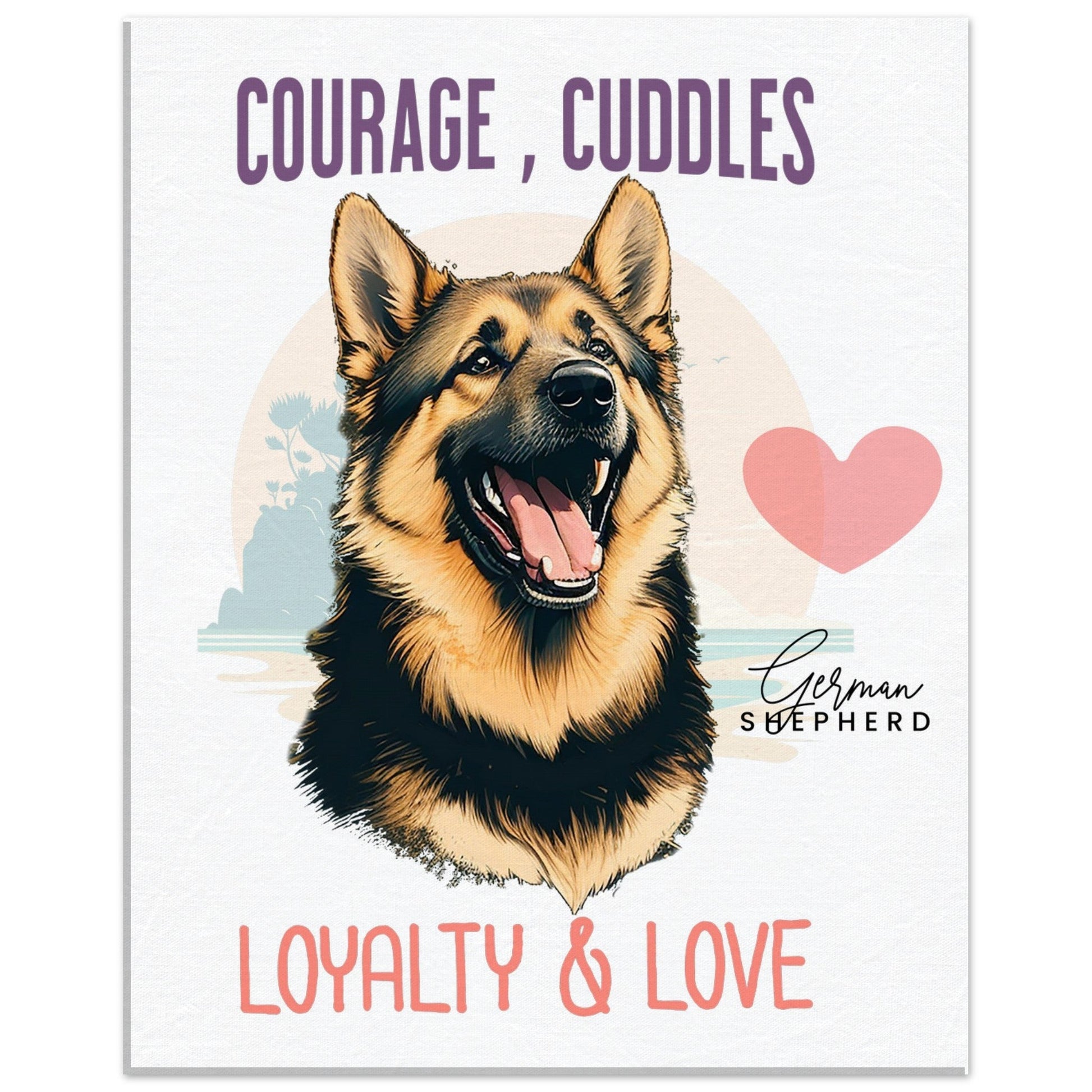 German Shepherd Mom Gift, German Shepherd Wall Canvas59.99-(FREE Delivery) Shop now at itsaboutmydog.com, dog canvas, german Shepherd art, german shepherd dad, German shepherd dog, German Shepherd Mom, german shepherd mum, German Shepherd sign, Shepherd print